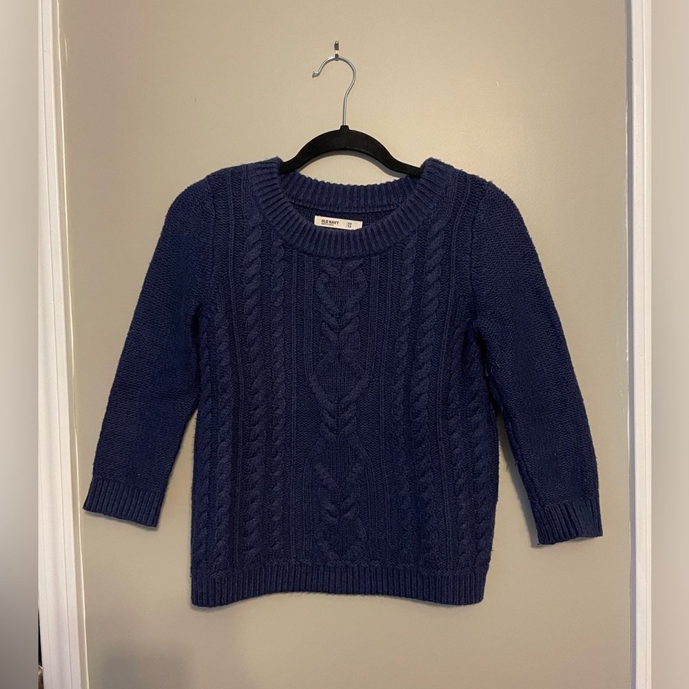 Old Navy navy cable knit sweater | Size XS